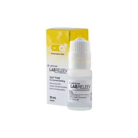 LAB RELEEV Day-Time eye drop bottle and box for dry eye relief, 10 ml