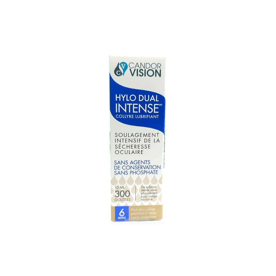 HYLO DUAL Intense EYE Drops Front  Bix Panel French