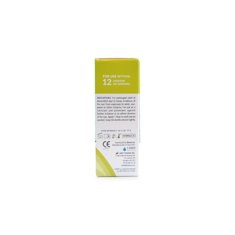 I-drop MGD eye drop box english indications panel 