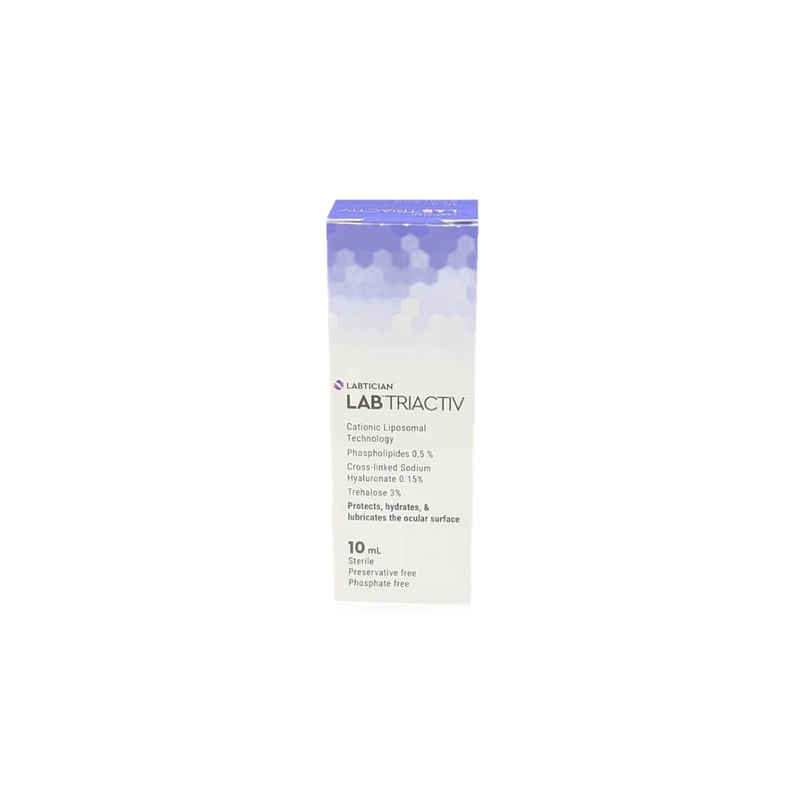 Labtician Ophthalmics LAB Triactiv Anti-Evaporation Eye Drops 10ml packaging