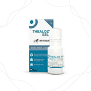Thealoz Gel for dry eye relief, preservative-free eye drops in bottle and box packaging