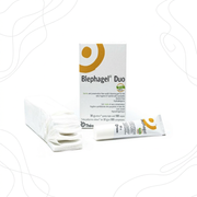 Blephagel Duo sterile eyelid cleansing gel with wipes for daily eye hygiene, alcohol-free and hypoallergenic