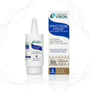 Hylo Dual Intense lubricating eye drops for strong dry eye relief, preservative-free, phosphate-free