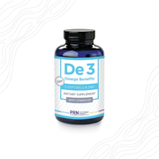 De 3 Omega Benefits dietary supplement with Vitamin D3, 3 softgels a day for eye health support