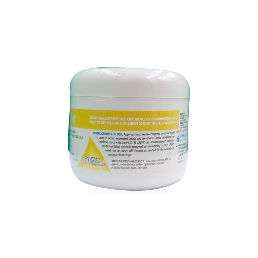 lid n lash tub wipes english directions for use