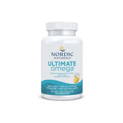 Ultimate Omega supplement bottle with clear label, ideal for dry eye and eye health support.