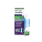 Allergy and dry eye relief drops with product box and control-grip bottle, 10mL