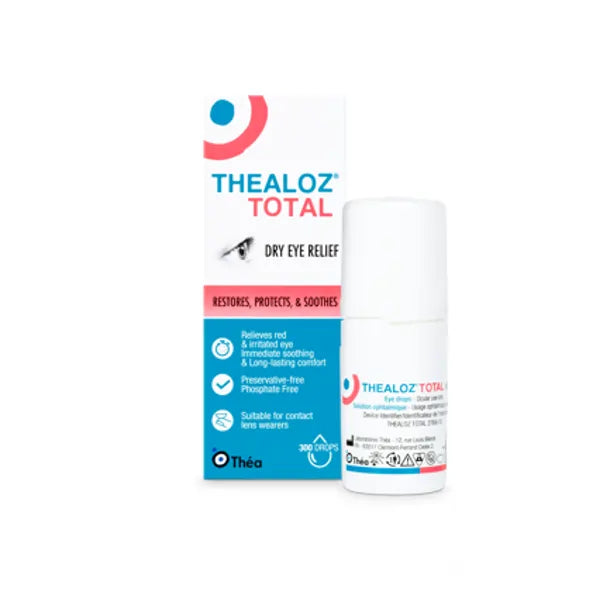 box and dropper of thealoz TOTAL eye drops
