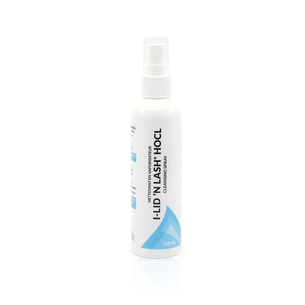 I-LID N LASH HOCL hypochlorous cleansing spray bottle for eyelid and lash hygiene